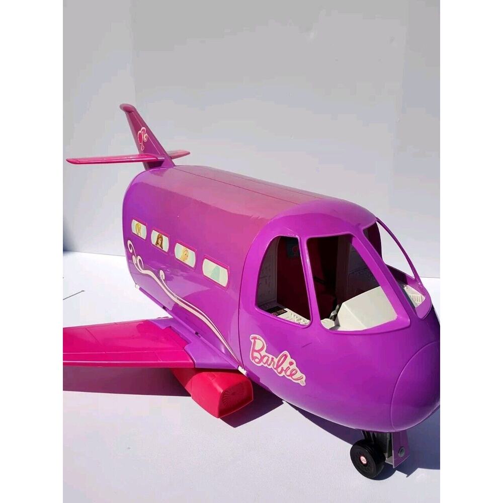 Vintage 1999 Barbie Doll Mattel Purple/Pink Jumbo Glamour Jet Airplane Plane - Picture 5 of 14